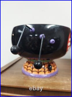 Dpt 56 Google-Eye Halloween Spider Bowl 91783 9 Wide x 7 Tall VGUC MISSING LEG