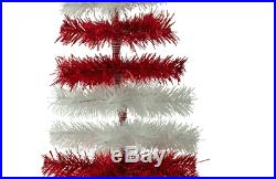 Dr. Seuss Themed Red and White TInsel Christmas Tree Cat in the Hat 5FT Tall
