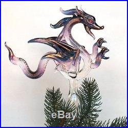 Dragon Christmas Tree Topper Hand Blown Glass Ornament