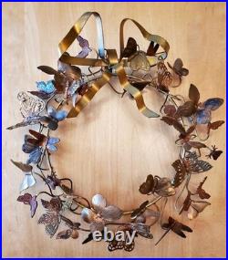 Dresden Petite Copper Butterfly Butterflies Insect Dragonfly Whimsical Wreath
