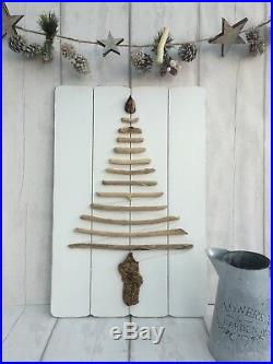 Driftwood Christmas Tree Light Up 60cm Shabby Chic Home Decor Gift Handmade