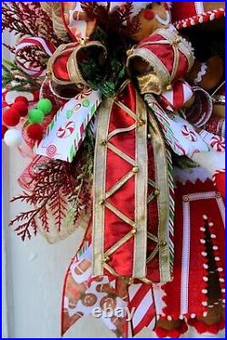 Drummer Gingerbread Nutcracker Christmas Wreath XXL Fun and Whimsy Design
