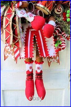 Drummer Gingerbread Nutcracker Christmas Wreath XXL Fun and Whimsy Design