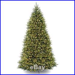 Dunhill Fir 12' Hinged Green Artificial Christmas Tree with 1500 Clear Lights