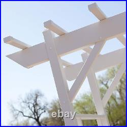 Dura-Trel Wellington Arbor 72 x 85 Outdoor Garden Arch Lattice Trellis, White