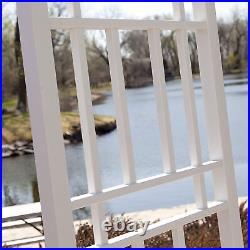 Dura-Trel Wellington Arbor 72 x 85 Outdoor Garden Arch Lattice Trellis, White
