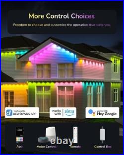EDISHINE 60ft Permanent Outdoor Lights, 40 LED Eave Light with App/Remote, IP67 EDISHINE 60ft Permanent Outdoor Lights, 40 LED Eave Light with App/Remote, IP67