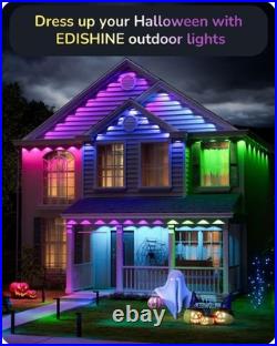 EDISHINE 60ft Permanent Outdoor Lights, 40 LED Eave Light with App/Remote, IP67 EDISHINE 60ft Permanent Outdoor Lights, 40 LED Eave Light with App/Remote, IP67