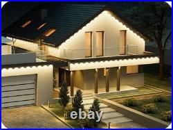 EDISHINE 60ft Permanent Outdoor Lights, 40 LED Eave Light with App/Remote, IP67