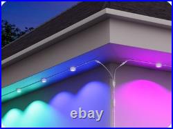 EDISHINE 60ft Permanent Outdoor Lights, 40 LED Eave Light with App/Remote, IP67