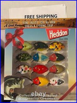 EDITION 1 COLLECTORS Heddon Punkinseed CHRISTMAS Ornaments NIP GREAT GIFT