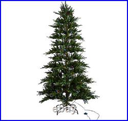 ED On Air Santa’s Best 7.5′ Rustic Spruce CHRISTMAS Tree Ellen DeGeneres H209427