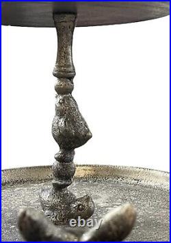 Easter Bunny & Chick Pottery Barn 2-Tier Large Pewter Metal Stand 16 Tall