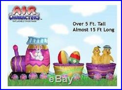 Easter Bunny Egg Train Chick 15 Ft Airblown Inflatable Yard Decoration