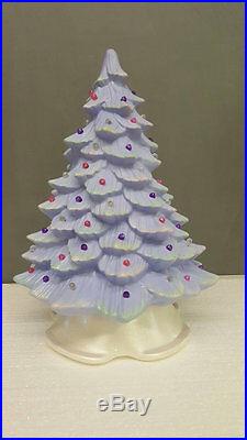 Easter Ceramic Tree 13 inch Spring Periwinkle Pastel Doc Holliday Tree And Color