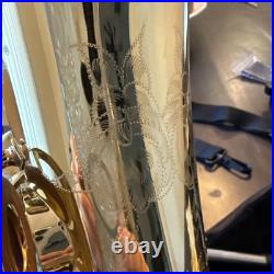 Easter EXA-21 Alto Sax E Flat Sophomore Beginner Brass Full Kit Case Stand& EUC