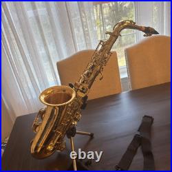 Easter EXA-21 Alto Sax E Flat Sophomore Beginner Brass Full Kit Case Stand& EUC