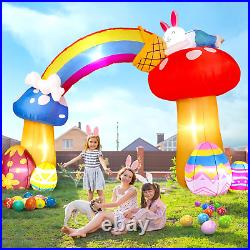 Easter Inflatables Archway Outdoor Decorations Spring Bunny Inflatable Rainbow B