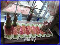 Easter Spring Carrots Garden Beaded Table Runner Pier 1 13 x 36 NWT