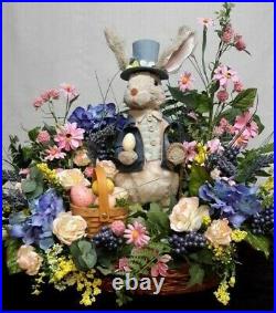 Easter Table Centerpiece Bunny Flower Arrangement Spring Decoration