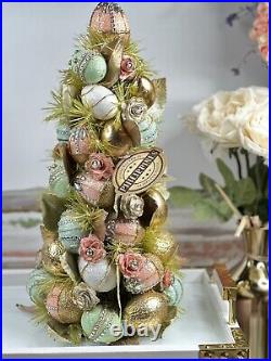 Easter Tree Topiary Strewn Easter Eggs with Roses 18 Table Decor