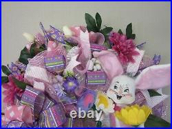 Easter Wreath, Bunny Wreath, Floral Wreath, Spring Door Wreath, Easter Decor