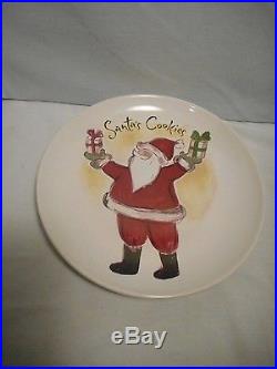 Eddie Bauer Santa's Cookies 8 Plate Christmas platter