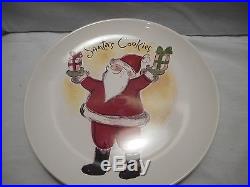 Eddie Bauer Santa's Cookies 8 Plate Christmas platter