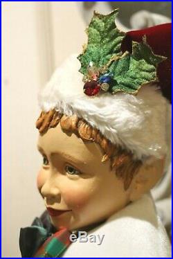Edler Katherine´s Collection Elf Wichtel Weihnachtself Junge Puppe Figur 89cm