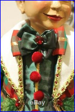 Edler Katherine´s Collection Elf Wichtel Weihnachtself Junge Puppe Figur 89cm