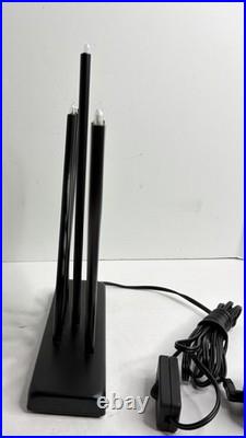 Electric Menorah Hanukkah Candle Holder 9 Light Black Contemporary Modern