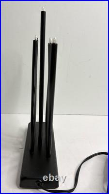 Electric Menorah Hanukkah Candle Holder 9 Light Black Contemporary Modern