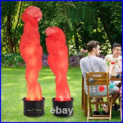 Electric Red Flame Light Simulated Campfire Light Fake Flame Lamp Effect Decor