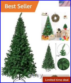 Elegant 7.5FT Christmas Tree 1400 Tips, Perfect for Indoor & Outdoor Decor
