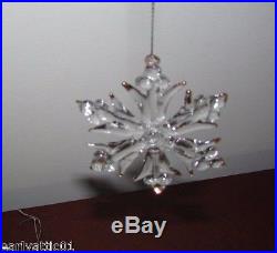 Elegant Glass Snowflake Ornaments Gold Trim Set of 6 by Current