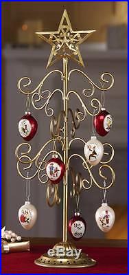 Elegant Metal Special Christmas Ornament Table Tree Stand Holder NEW