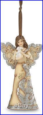 Elements Kindness Angel Ornament, 4.5in, Holding Bunny