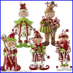 Elf Candy Christmas clay dough Ornament Set of 5 sp 3116372 NEW RAZ
