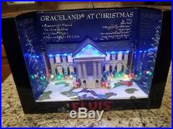 Elvis Presley Graceland at Christmas Musical LED Porcelain NIB