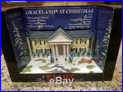 Elvis Presley Graceland at Christmas Musical LED Porcelain NIB