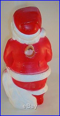 Empire Light Up Santa Claus Blow Mold Christmas Decoration 1968 Vintage Good