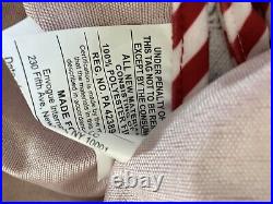 En Vogue Set of 2 Peppermint Christmas Tree Skirts Red White 56 NWT