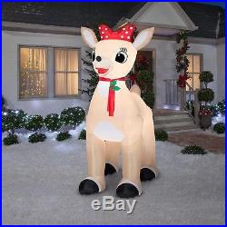 Enormous 9 Foot Lighted Inflatable Standing Clarice