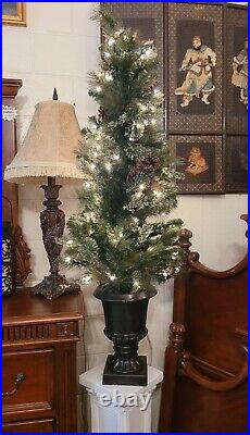Entryway Pot 4.5' Artificial Prelit Christmas Tree with Base New With Box