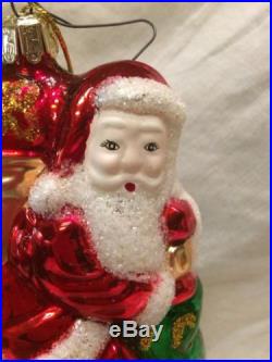 European Style Blown Glass Santa Claus Ornament Trim A Home Christmas (2)