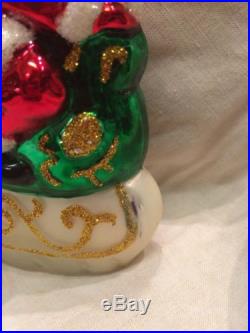 European Style Blown Glass Santa Claus Ornament Trim A Home Christmas (2)