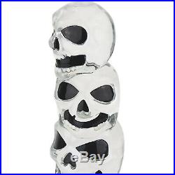 Evelyne 10 Triple Skulls Stack Tower LED Halloween Snow Globe Table Light