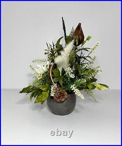 Everyday Floral Arrangement Formal Centerpiece Earth Tone Classic Design New