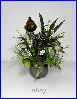 Everyday Floral Arrangement Formal Centerpiece Earth Tone Classic Design New
