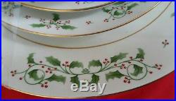 Everyday Gibson Holly Pattern Xmas 5-Pc Dinnerware Set, service for 8 total 40pc